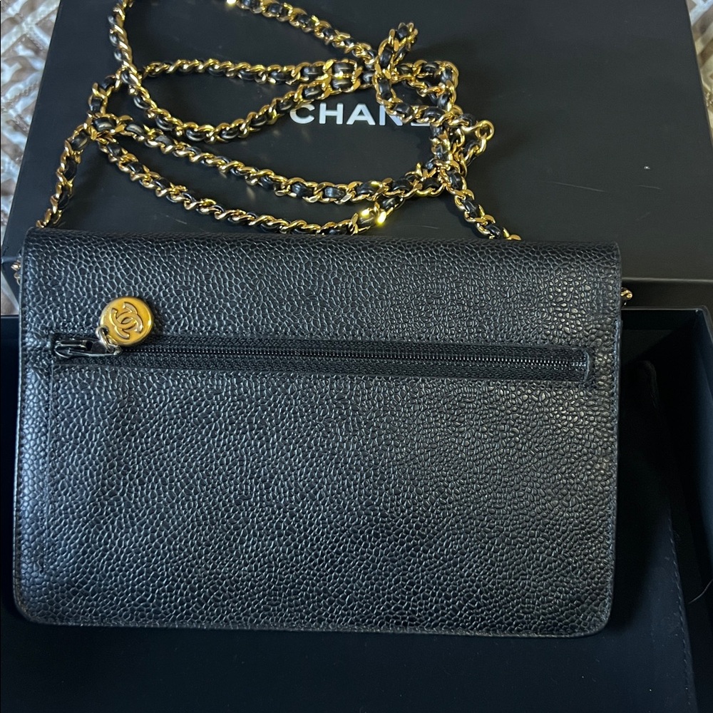 ๐ WOC caviar CC Chanel Black Leather RARE - Picture 3 of 16
